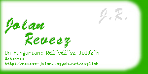 jolan revesz business card